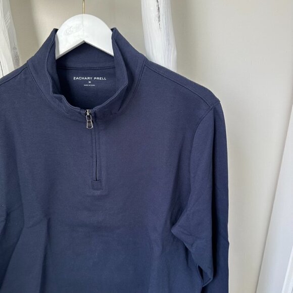Zachary Prell Men's Joe Quarter Zip Pullover Navy NWT Sz M - Picture 4 of 12